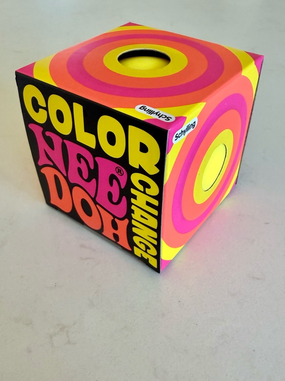 Schylling NeeDoh Color-Change Sensory Squishy - Pink & Yellow